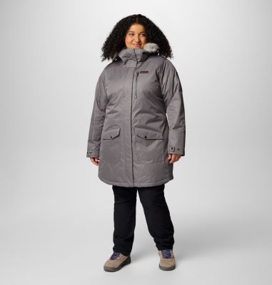 Women's Suttle Mountain Long Insulated Jacket - Plus Size, Color: City Grey, image 19