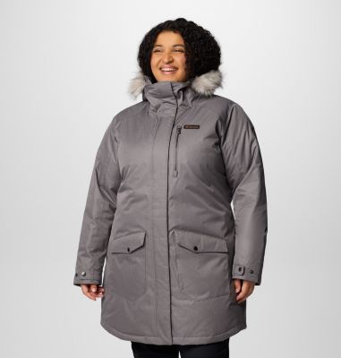 Women's Suttle Mountain Long Insulated Jacket - Plus Size, Color: City Grey, image 17