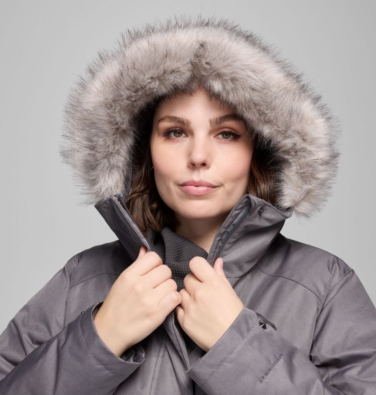 Women's Suttle Mountain Long Insulated Jacket - Plus Size, Color: City Grey, image 4