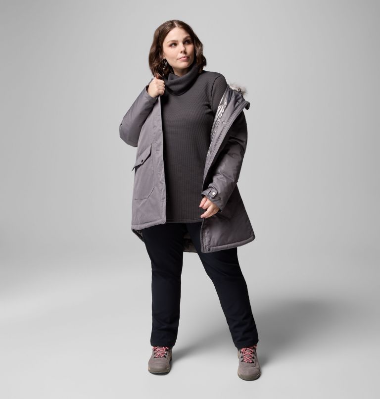 Women's Suttle Mountain Long Insulated Jacket - Plus Size, Color: City Grey, image 6