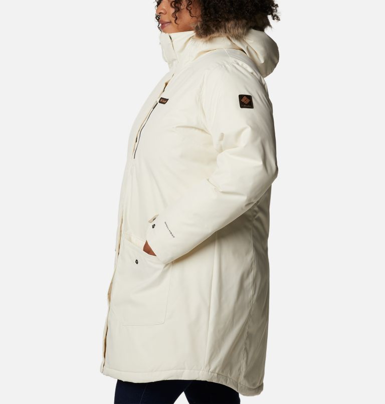 Thumbnail: Women's Suttle Mountain Long Insulated Jacket - Plus Size, Color: Chalk, image 3