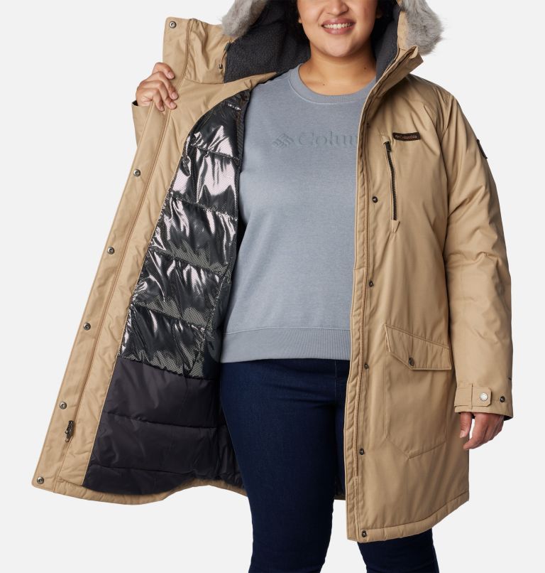 Women's Suttle Mountain Long Insulated Jacket - Plus Size, Color: Beach, image 5