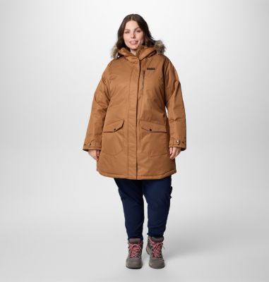 Women's Suttle Mountain Long Insulated Jacket - Plus Size, Color: Camel Brown, image 11