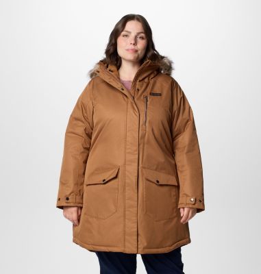 Women's Suttle Mountain Long Insulated Jacket - Plus Size, Color: Camel Brown, image 9