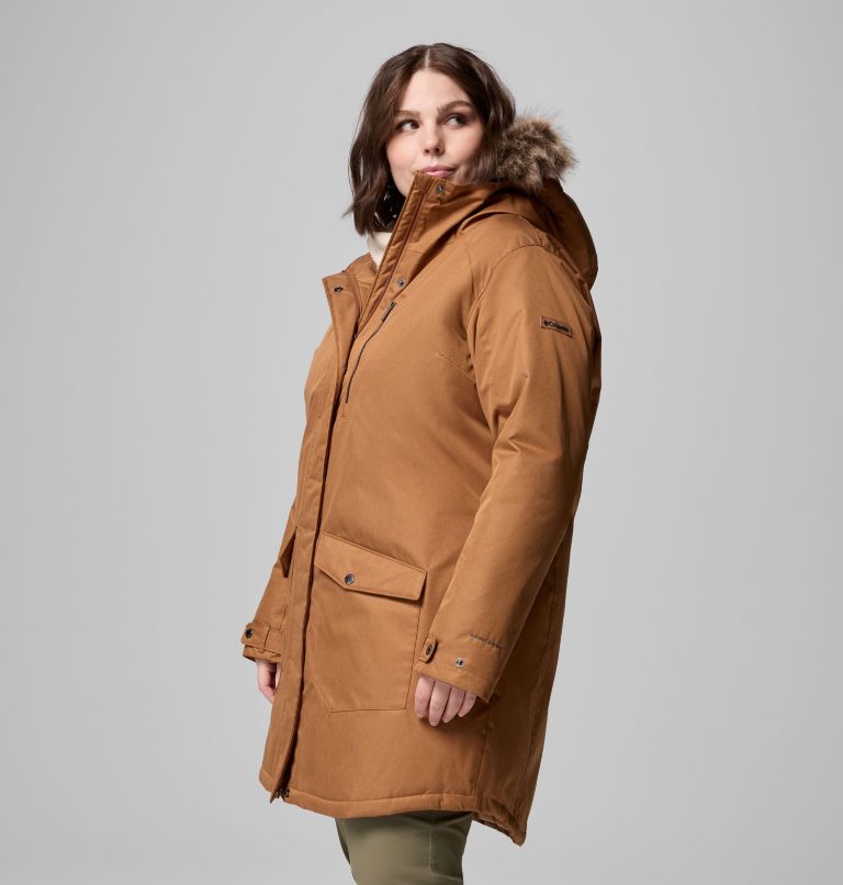 Women's Suttle Mountain Long Insulated Jacket - Plus Size, Color: Camel Brown, image 3