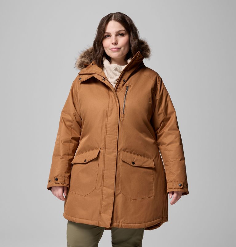 Women's Suttle Mountain Long Insulated Jacket - Plus Size, Color: Camel Brown, image 1