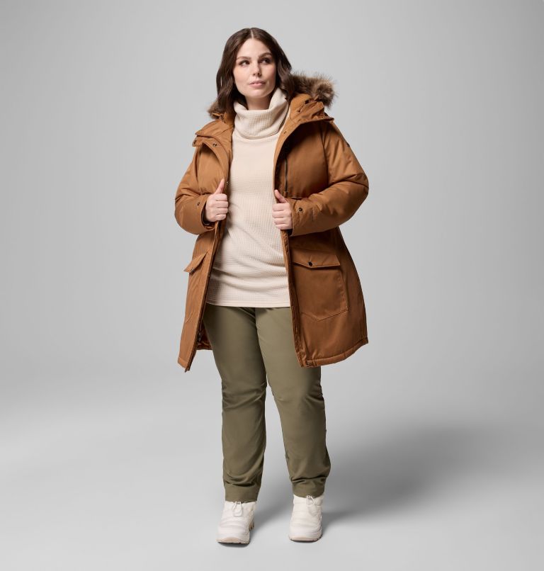 Women's Suttle Mountain Long Insulated Jacket - Plus Size, Color: Camel Brown, image 6
