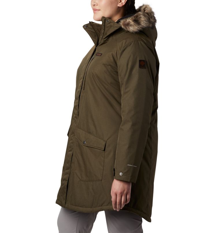 Women's Suttle Mountain Long Insulated Jacket - Plus Size, Color: Olive Green, image 3