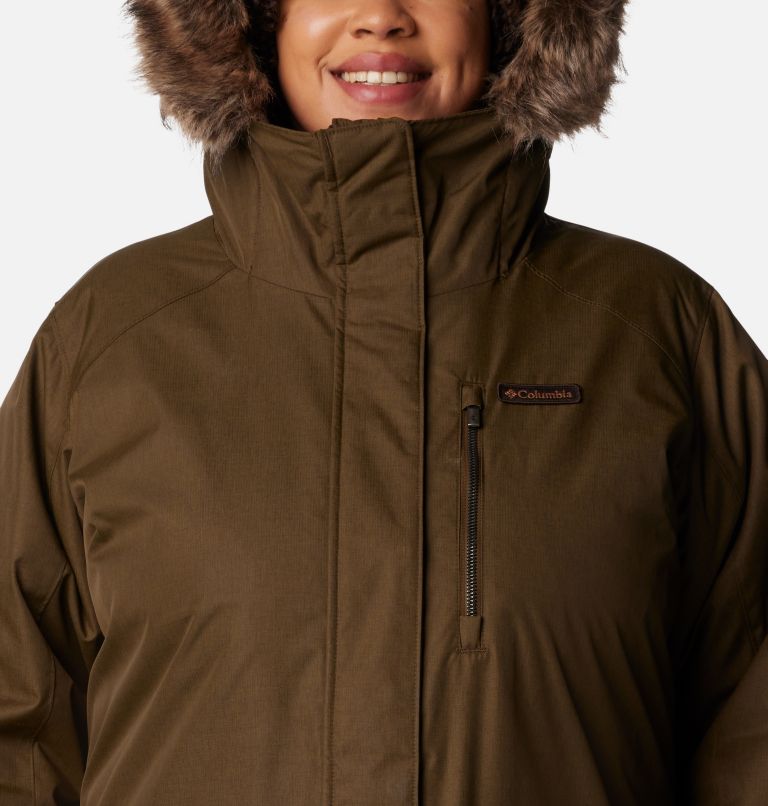Women's Suttle Mountain Long Insulated Jacket - Plus Size, Color: Olive Green, image 4