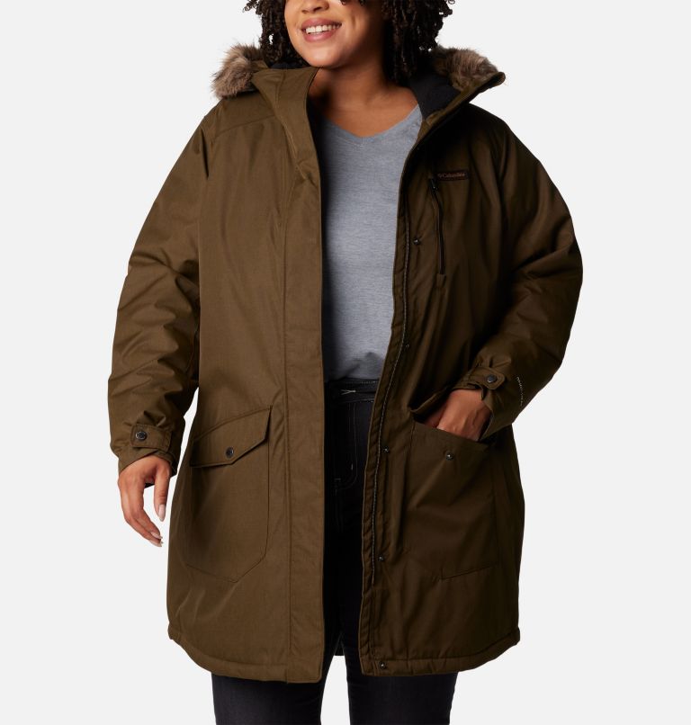 Women's Suttle Mountain Long Insulated Jacket - Plus Size, Color: Olive Green, image 8