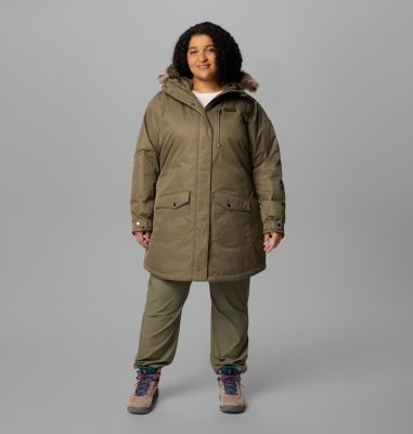 Women's Suttle Mountain Long Insulated Jacket - Plus Size, Color: Stone Green, image 15