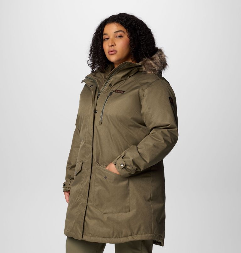 Manteau long isolé Suttle Mountain Femme - Grandes tailles, Color: Stone Green, image 4