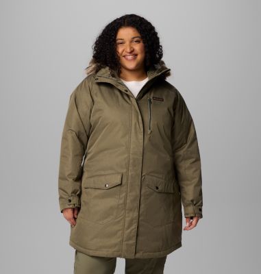 Women's Suttle Mountain Long Insulated Jacket - Plus Size, Color: Stone Green, image 13