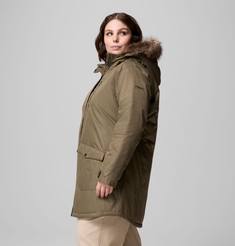 Women's Suttle Mountain Long Insulated Jacket - Plus Size, Color: Stone Green, image 3