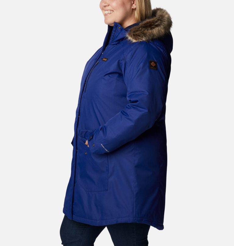 Thumbnail: Women's Suttle Mountain Long Insulated Jacket - Plus Size, Color: Dark Sapphire, image 3