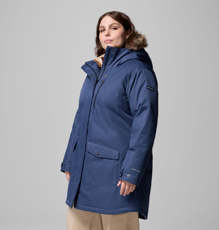Women's Suttle Mountain Long Insulated Jacket - Plus Size, Color: Collegiate Navy, image 3