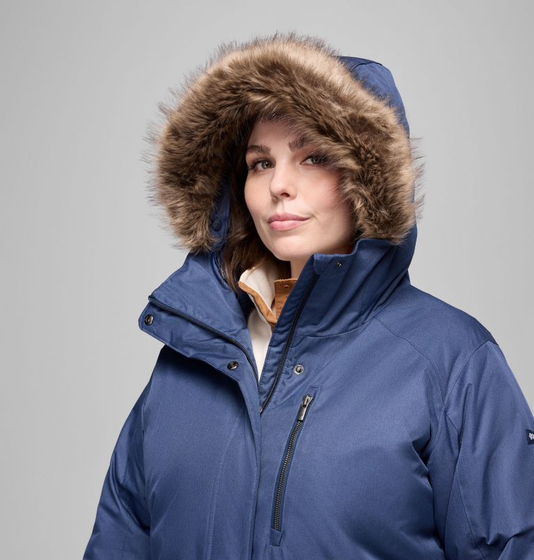 Women's Suttle Mountain Long Insulated Jacket - Plus Size, Color: Collegiate Navy, image 4