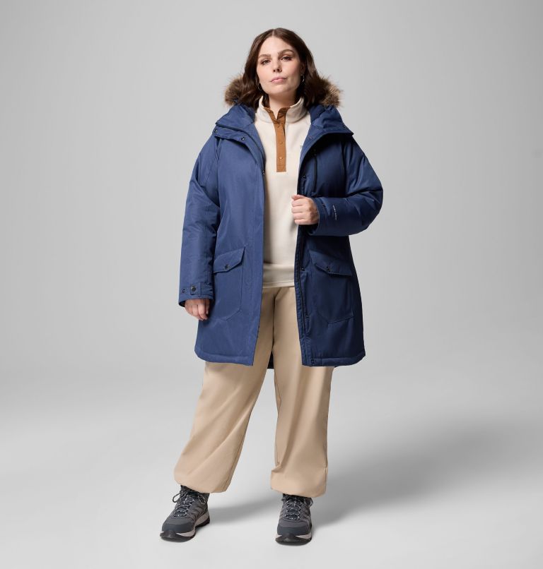 Women's Suttle Mountain Long Insulated Jacket - Plus Size, Color: Collegiate Navy, image 5