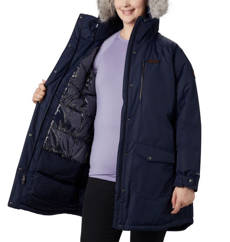 Thumbnail: Women's Suttle Mountain Long Insulated Jacket - Plus Size, Color: Dark Nocturnal, image 5
