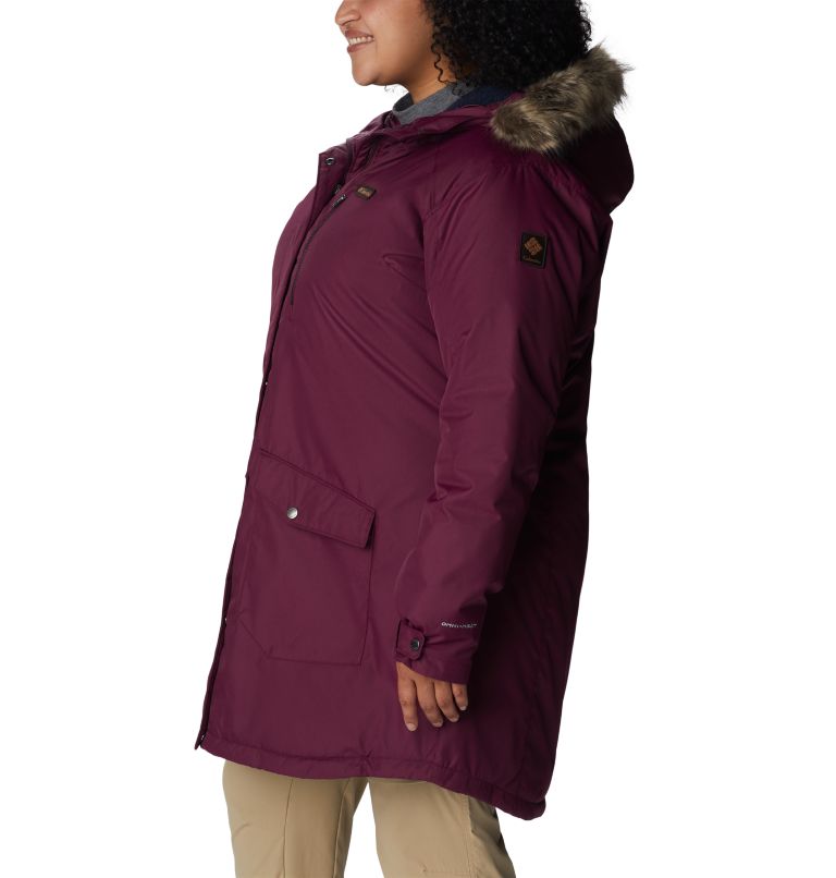 Thumbnail: Women's Suttle Mountain Long Insulated Jacket - Plus Size, Color: Marionberry, image 3