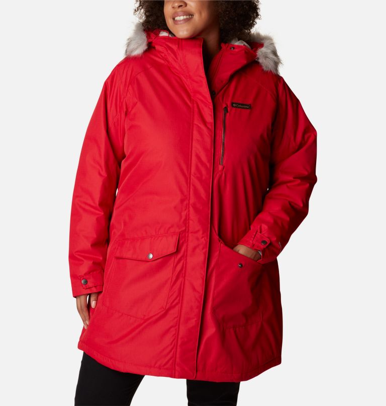 Women's Suttle Mountain Long Insulated Jacket - Plus Size, Color: Red Lily, image 1