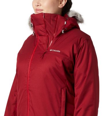 plus size columbia three lakes hooded long fleece jacket