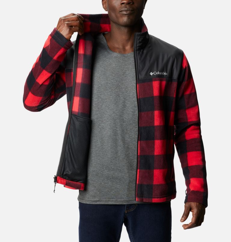 Checkered zip up discount jacket