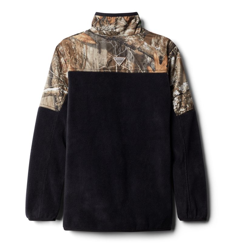 Boys’ PHG Overlay 1/4 Zip Fleece Pullover, Color: Black, image 2