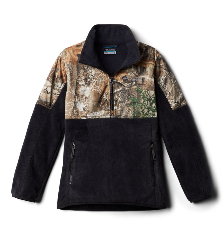 Boys’ PHG Overlay 1/4 Zip Fleece Pullover, Color: Black, image 1