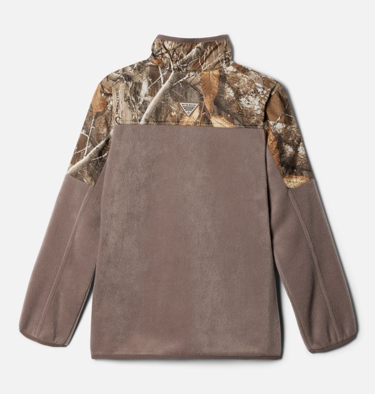Boys’ PHG Overlay 1/4 Zip Fleece Pullover, Color: Iron, Realtree Edge, image 2