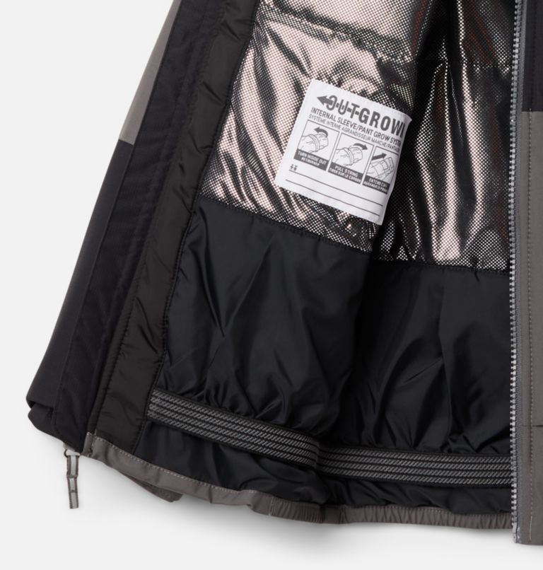 Boys’ Snow Problem Jacket, Color: City Grey, Black, image 3