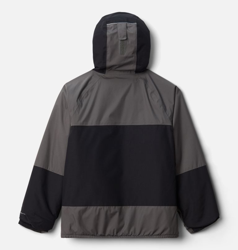Boys’ Snow Problem Jacket, Color: City Grey, Black, image 2