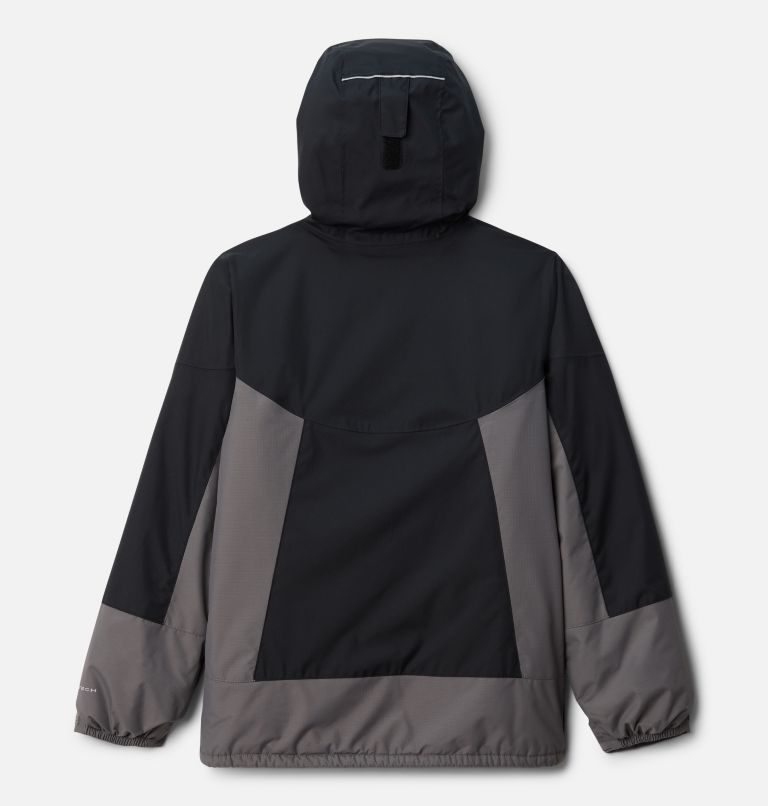 Girls’ Snow Problem Jacket, Color: Black, City Grey, image 2