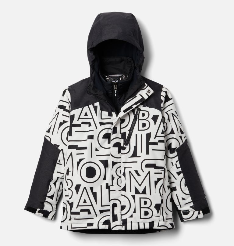 Whirlibird II Interchange Jacket | 012 | M, Color: Black Typo Print, Black, image 1