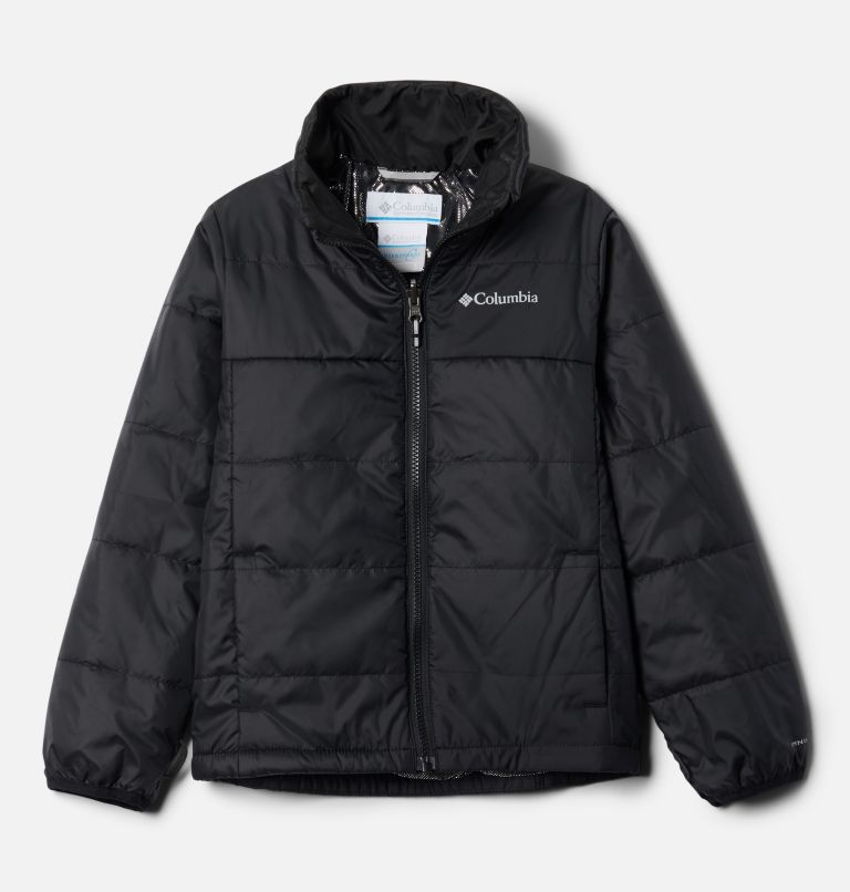 Boys’ Whirlibird II Interchange Jacket, Color: Mtn Red Typo Multi Print, Black, image 3