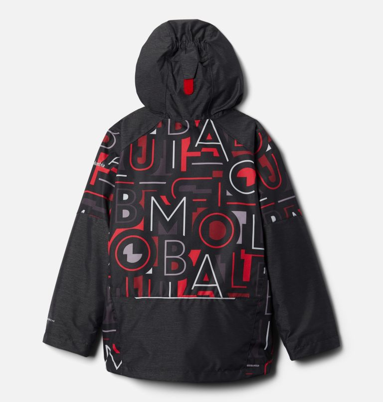Boys’ Whirlibird II Interchange Jacket, Color: Mtn Red Typo Multi Print, Black, image 2