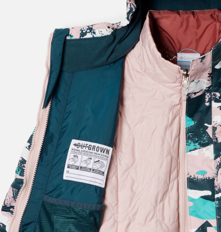 Thumbnail: Girls’ Whirlibird II Interchange Jacket, Color: Dusty Pink Geoglacial, image 3