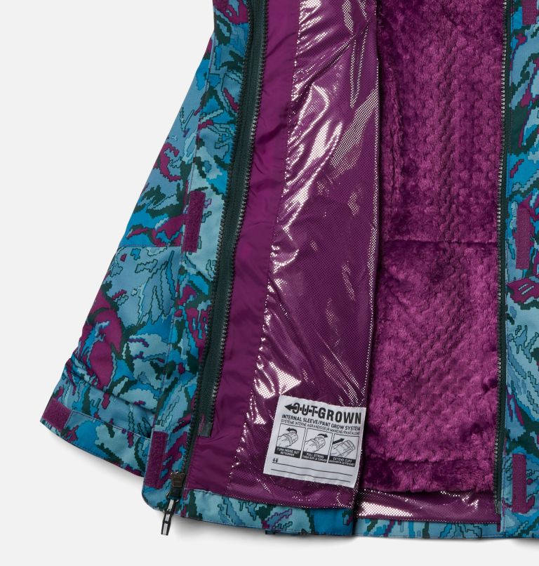 Bugaboo II Fleece Interchange Jacket, Color: Plum Leafscape Print, image 3