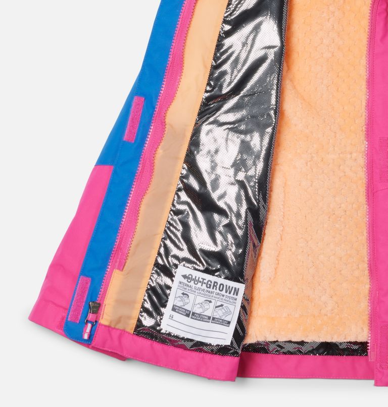 Thumbnail: Girls’ Bugaboo II Fleece Interchange Jacket, Color: Fuchsia Fizz, Bright Indigo, image 3