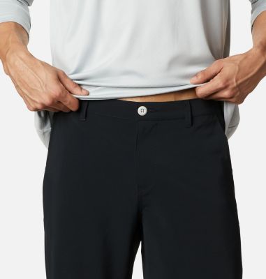 black slack shorts