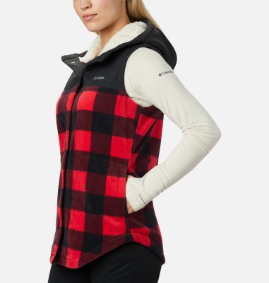 columbia buffalo plaid vest