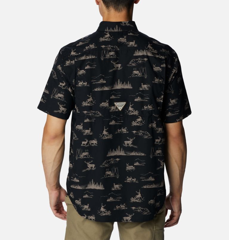 Men's PHG Super Sharptail Short Sleeve Shirt - Tall, Color: Black High Country Print, image 2