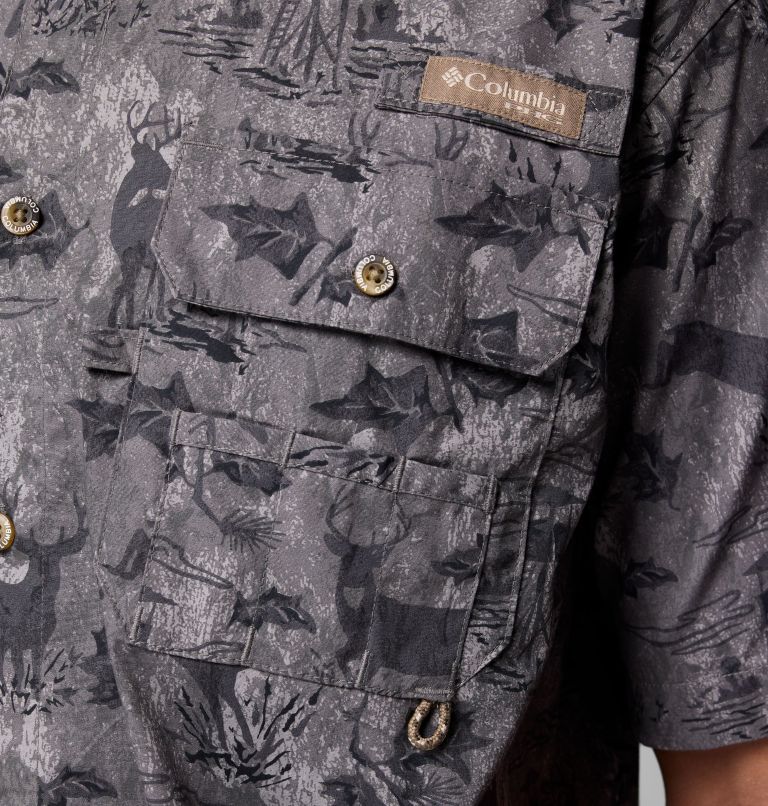 Men's PHG Super Sharptail Short Sleeve Shirt, Color: City Grey Hunt Stand, image 6