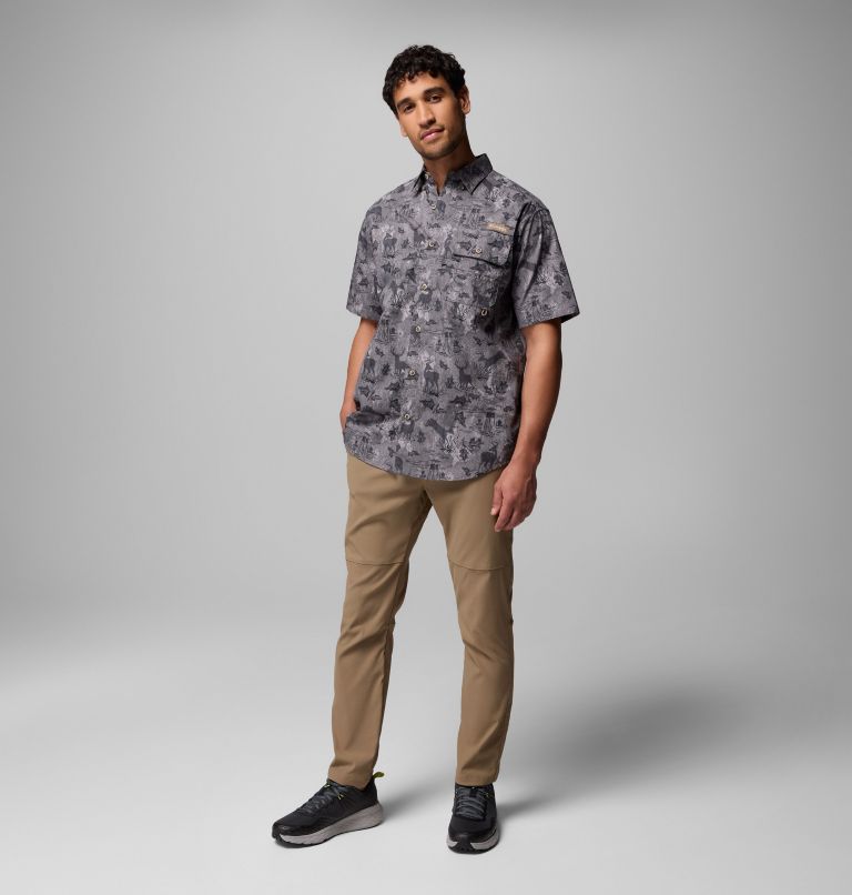 Men's PHG Super Sharptail Short Sleeve Shirt, Color: City Grey Hunt Stand, image 2