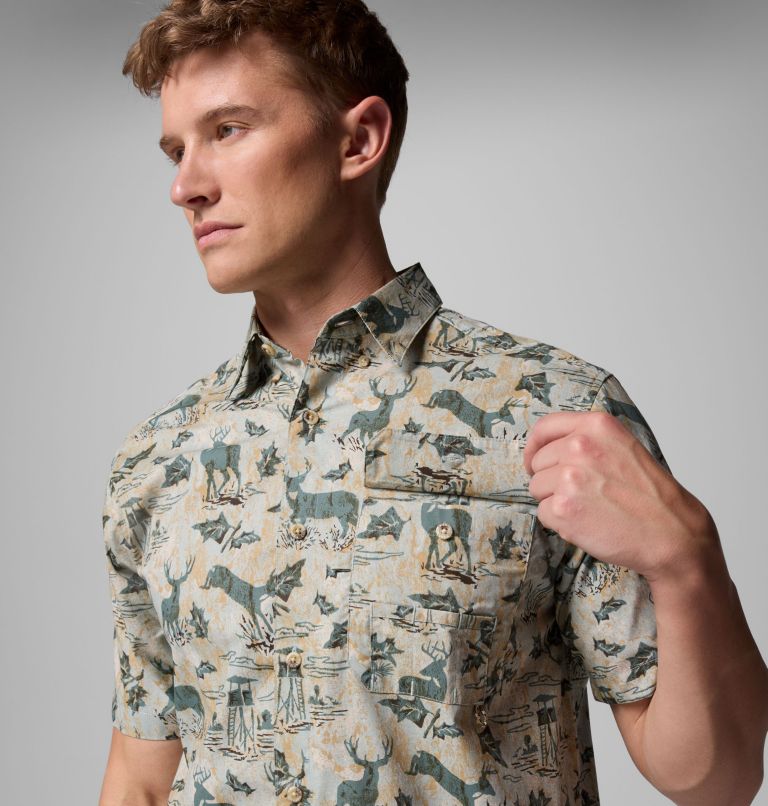 Men's PHG Super Sharptail Short Sleeve Shirt, Color: Niagara Hunt Stand, image 6