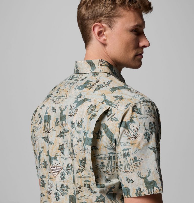 Men's PHG Super Sharptail Short Sleeve Shirt, Color: Niagara Hunt Stand, image 7