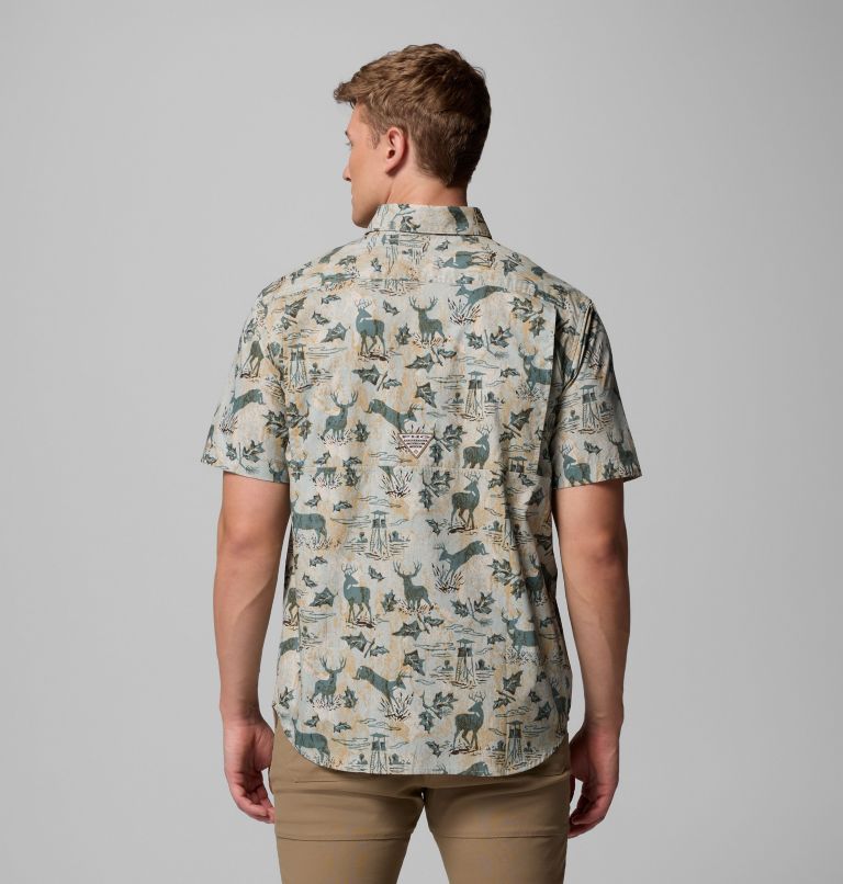 Men's PHG Super Sharptail Short Sleeve Shirt, Color: Niagara Hunt Stand, image 3