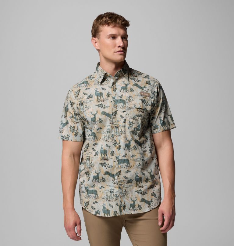 Men's PHG Super Sharptail Short Sleeve Shirt, Color: Niagara Hunt Stand, image 1
