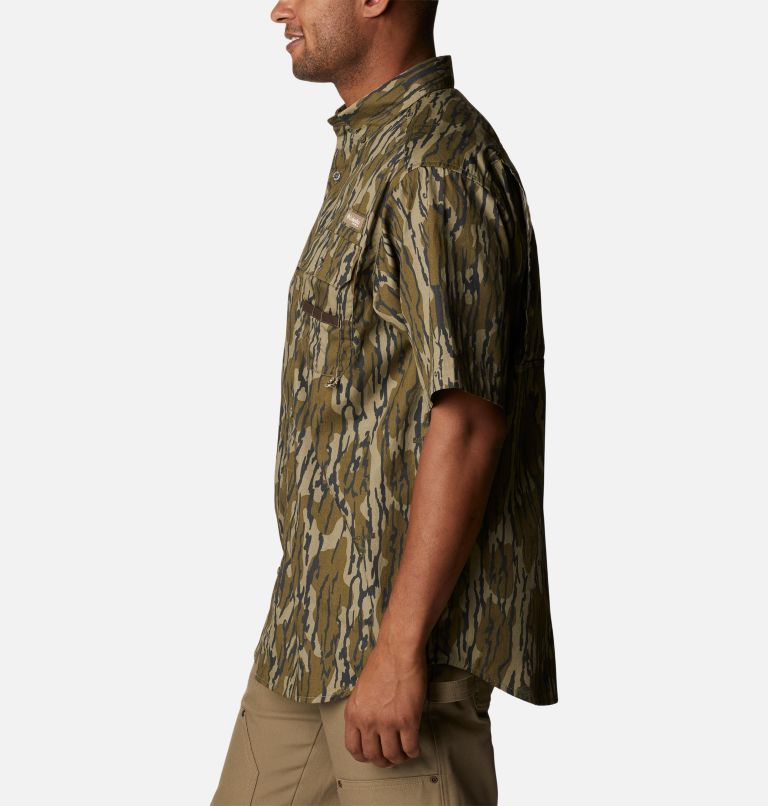 Men's PHG Super Sharptail Short Sleeve Shirt, Color: Mossy Oak Bottomland, image 3