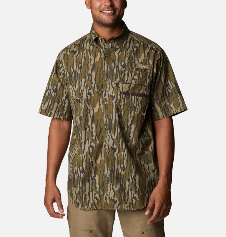 Men's PHG Super Sharptail Short Sleeve Shirt, Color: Mossy Oak Bottomland, image 1